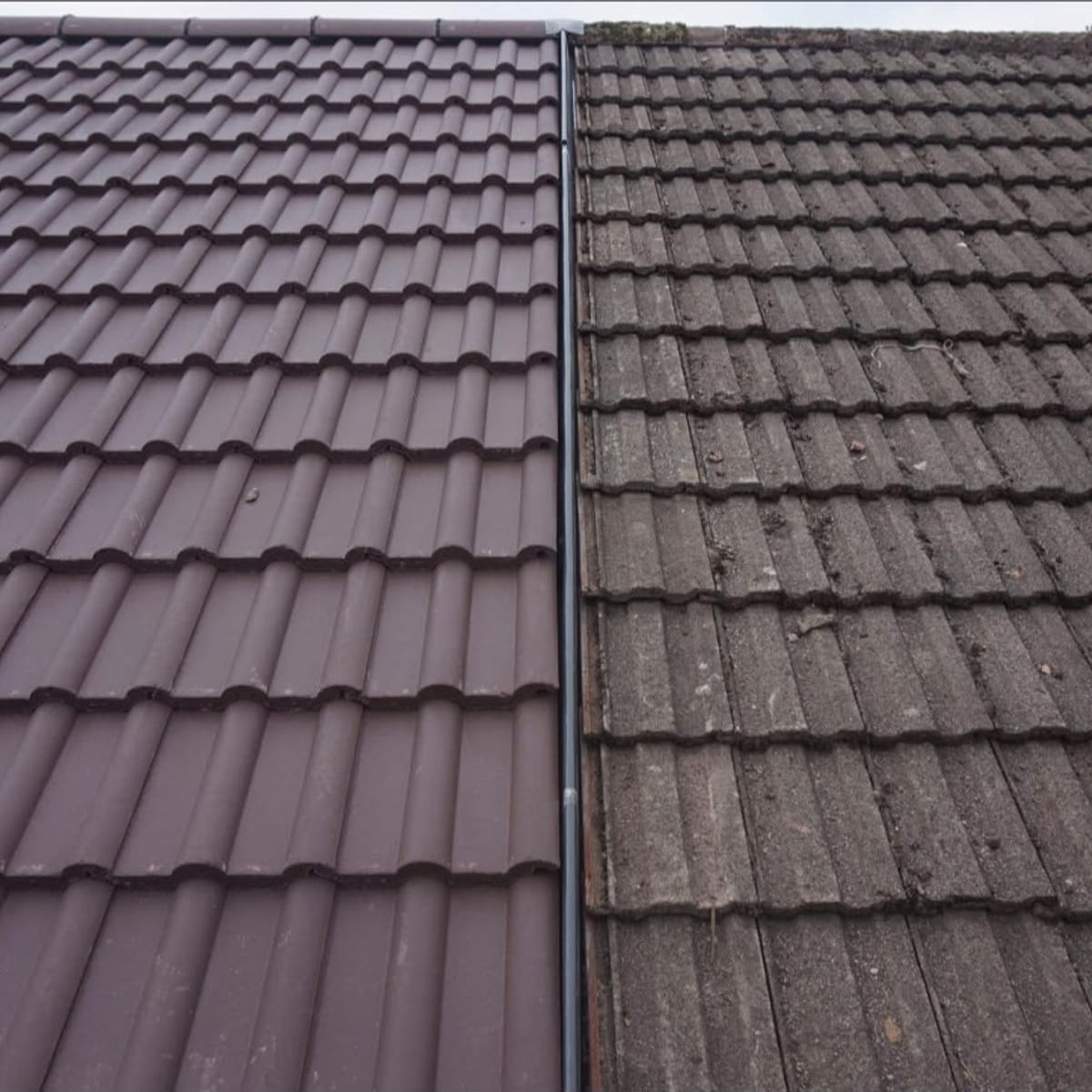 A freshly tiled roof