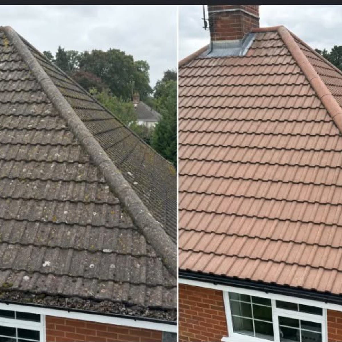 Re roofed house in brown tiles