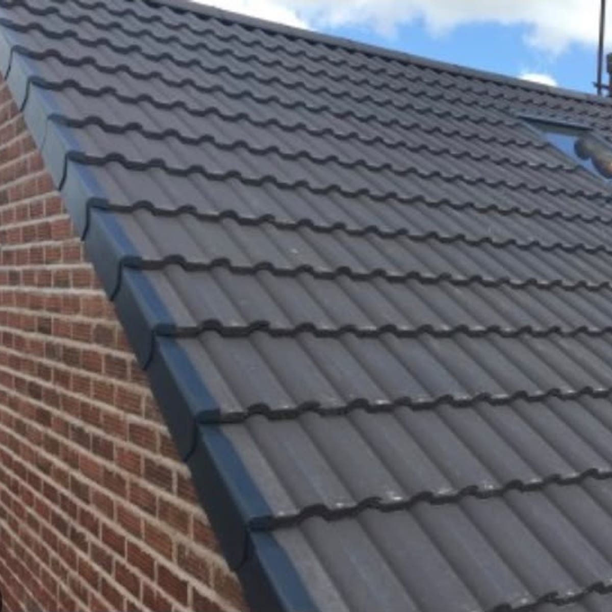 New grey tiled roof