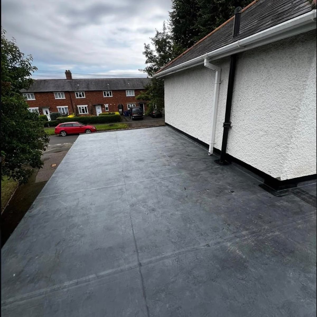 New one piece rubber roof